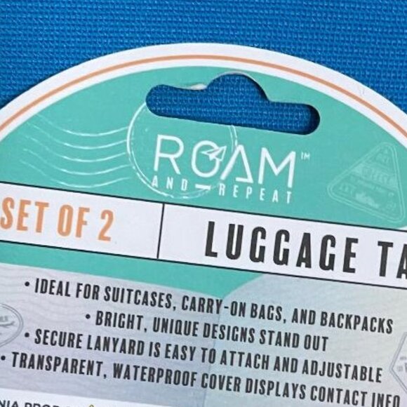 GINGKO FLOWERS SET OF 2 EASY TO SEE UNIQUE LUGGAGE / BAG TAGS TRAVEL / TRAVELING - Picture 7 of 10